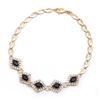 Image 1 : Plated 18KT Yellow Gold 7.88ctw Black Sapphire and Diamond Bracelet