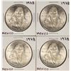 Image 1 : Lot of (4) 1978 Mexico Cien Pesos Silver Coins