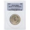 Image 1 : 1947 Booker T Washington Memorial Commemorative Half Dollar Coin PCGS MS66