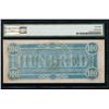 Image 2 : 1864 $100 Confederate States of America Note PMG 58