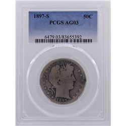 1897-S Barber Half Dollar Coin PCGS AG03