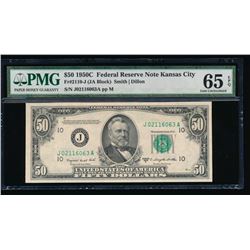 1950C $50 Kansas City Federal Reserve Note PMG 65EPQ