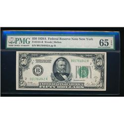 1928A $50 New York Federal Reserve Note PMG 65EPQ