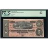 Image 1 : 1864 $10 Confederate States of America Note PCGS 62
