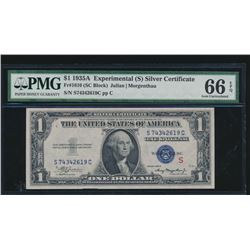 1935A $1 Experimental Silver Certificate PMG 66EPQ