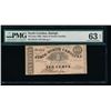 Image 1 : 1863 Ten Cents North Carolina Obsolete Note PMG 63EPQ