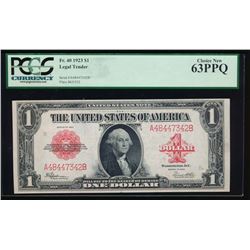 1923 $1 Legal Tender Note PCGS 63PPQ