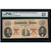 Image 1 : 1861 $10 Confederate States of America Note PMG 25