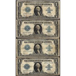 Lot of (4) 1923 $1 Silver Certificate Notes