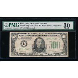 1934 $500 San Francisco Federal Reserve Note PMG 30