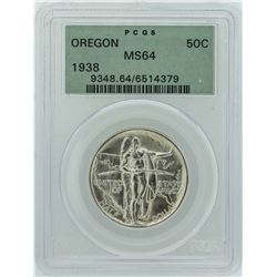 1936-S Oregon Trail Memorial Commemorative Half Dollar Coin PCGS MS64