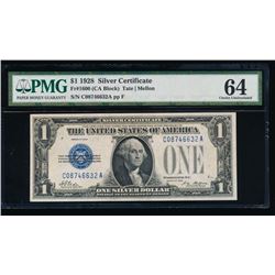 1928 $1 Silver Certificate PMG 64