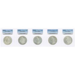 Lot of (5) 1884-O $1 Morgan Silver Dollar Coins PCGS MS64