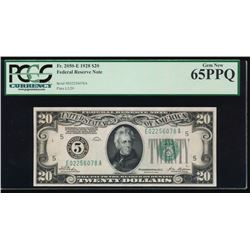 1928 $20 Richmond Federal Reserve Note PCGS 65PPQ