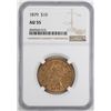 Image 1 : 1879 $10 Liberty Head Eagle Gold Coin NGC AU55