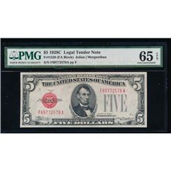 1928C $5 Legal Tender Note PMG 65EPQ