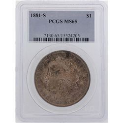 1881-S $1 Morgan Silver Dollar Coin PCGS MS65