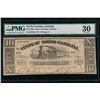 Image 1 : 1862 $10 Raleigh NC Obsolete Note PMG 30