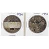 Lot of (2) 1934 $1 Peace Silver Dollar Coins