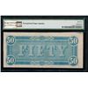 Image 2 : 1864 $50 Confederate States of America Note PMG 55EPQ