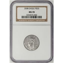 2008 $25 Platinum American Eagle Coin NGC MS70