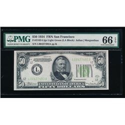 1934 $50 San Francisco Federal Reserve Note PMG 66EPQ