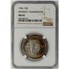 Image 1 : 1946 Booker T. Washington Commemorative Half Dollar Coin NGC MS65 Amazing Toning