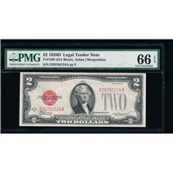 1928D $2 Legal Tender Note PMG 66EPQ