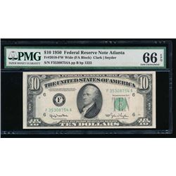 1950 $10 Atlanta Federal Reserve Note PMG 66EPQ