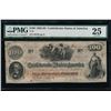 Image 1 : 1862-63 $100 Confederate States of America Note PMG 25
