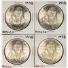 Lot of (4) 1978 Mexico Cien Pesos Silver Coins