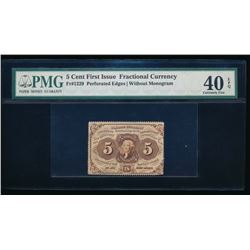 5 Cent First Issue Fractional Currency Note PMG 40EPQ