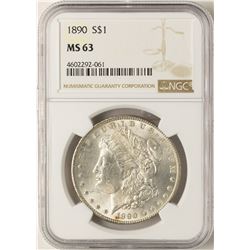 1890 $1 Morgan Silver Dollar Coin NGC MS63