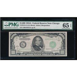 1934A $1000 Chicago Federal Reserve Note PMG 65EPQ
