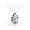 Image 1 : Sterling Silver Oval Astrophyllite Drusy Pendant