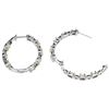 Image 2 : Silver Opal & Chrome Inside Out Hoop Earrings