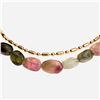 Image 2 : 14K Vermeil Multi Tourmaline Bead Bracelet 7.5"