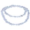 Image 1 : Blue Lace Agate Hand-Knotted Beaded Necklace 45"
