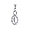 Image 2 : Orangic Shape Simulated Diamond Pendant