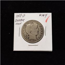 1907-D Barber Half Dollar