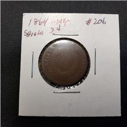 1864 Shield Two Cents Grade: G-4