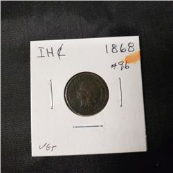 1868 Indian Head  Cent