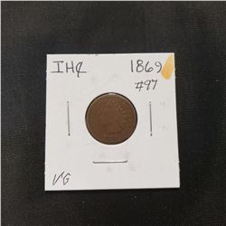 1869 Indian Head  Cent