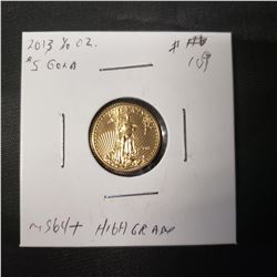 2013 1/10 OZ $5 Gold American Eagle