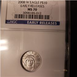 2008 W $10 Platinum Eagle