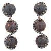 Image 1 : 14k Rose Gold 9.29CTW Diamond and Rough Diamond Earrings, (SI3/G)