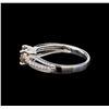 Image 3 : 1.01 ctw Brown Diamond Ring - 18KT White Gold