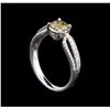 Image 4 : 1.01 ctw Brown Diamond Ring - 18KT White Gold