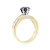 Image 4 : 1.33 ctw Sapphire and Diamond Ring - 14KT Yellow Gold