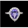 Image 2 : 2.62 ctw Tanzanite and Diamond Ring - 14KT White Gold